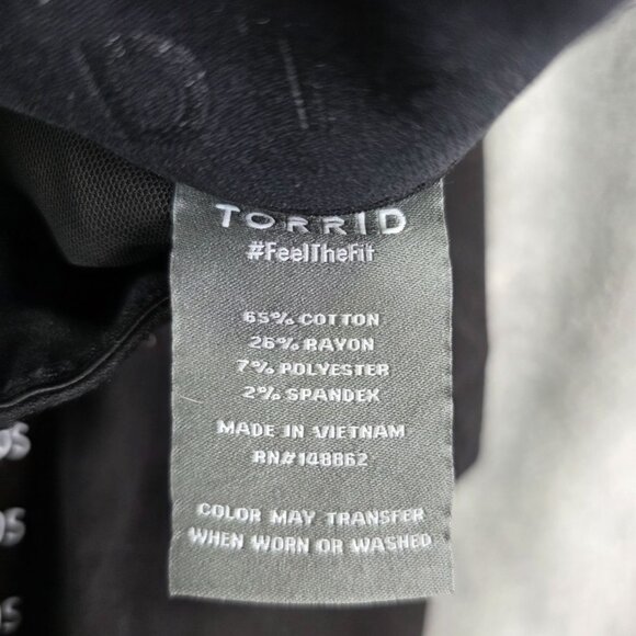 Womens Torrid Black Bombshell Skinny Premium Stretch Jeans Cotton Blend Size 20S - Picture 5 of 11